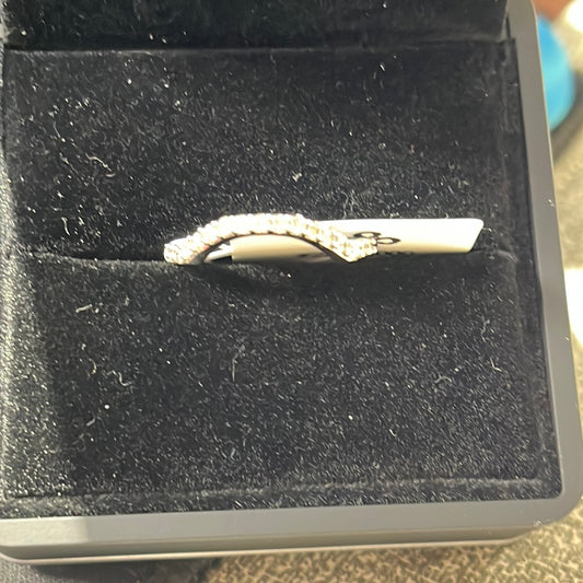 Curved band - 14KW - 0.33ctw #5.5 - Natural diamond - 34160