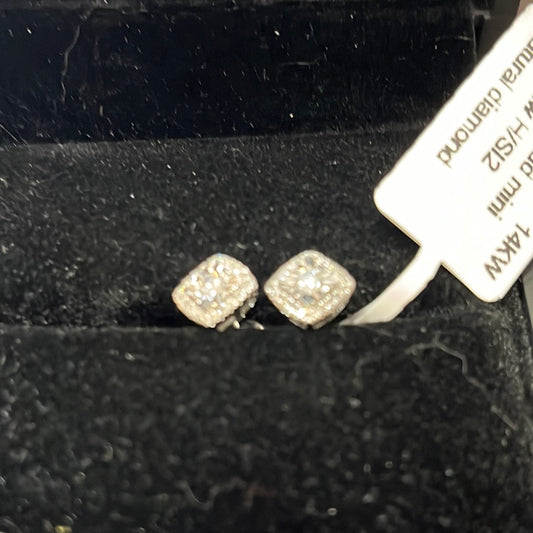 Cluster stud mini - 14KW - 0.25ctw H/SI2 - Natural diamond - 34382