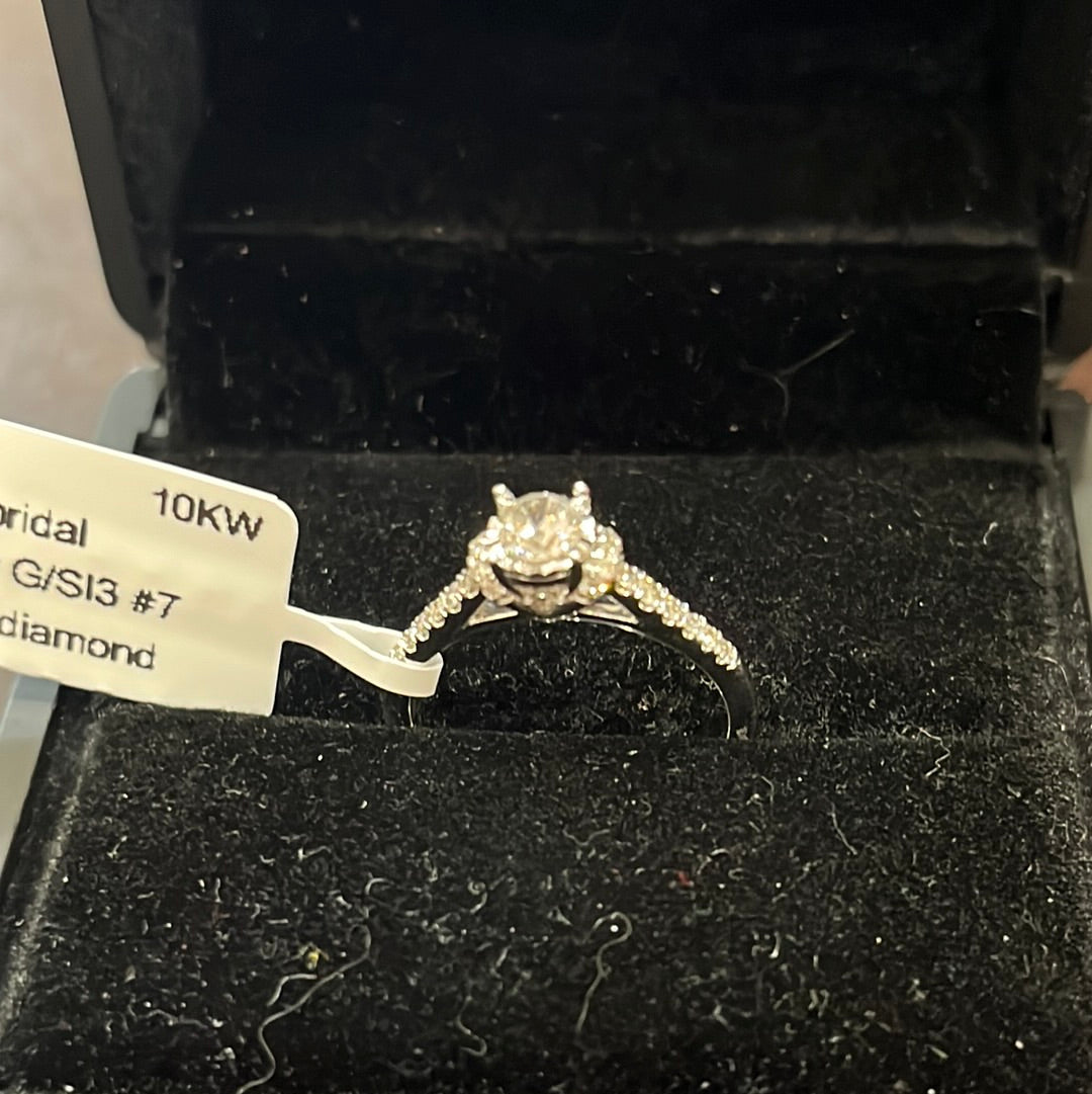 0.30ct bridal - 10KW - 0.80ctw G/SI3 #7 - Natural diamond - 34469
