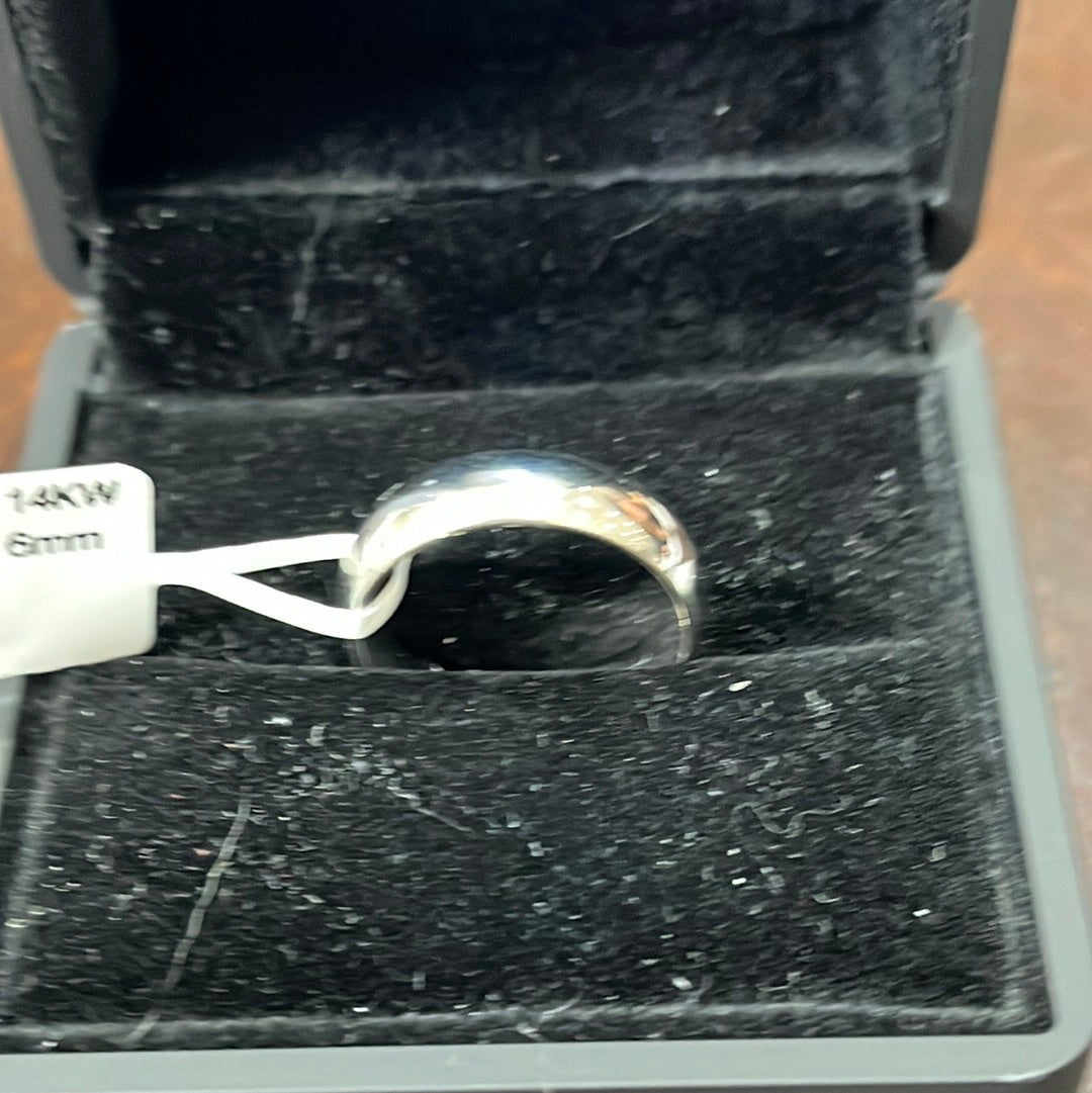 Wedding band 6mm - 14KW - Comfort 7g #8 - White gold - 34234