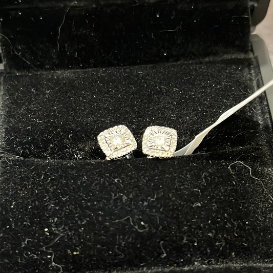 Cluster stud mini - 14KW - 0.25ctw H/SI2 - Natural diamond - 34383