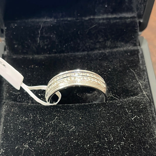 Men's diamond band - 10KW - 0.33ctw G/SI2 #10 - Natural diamond - 34281