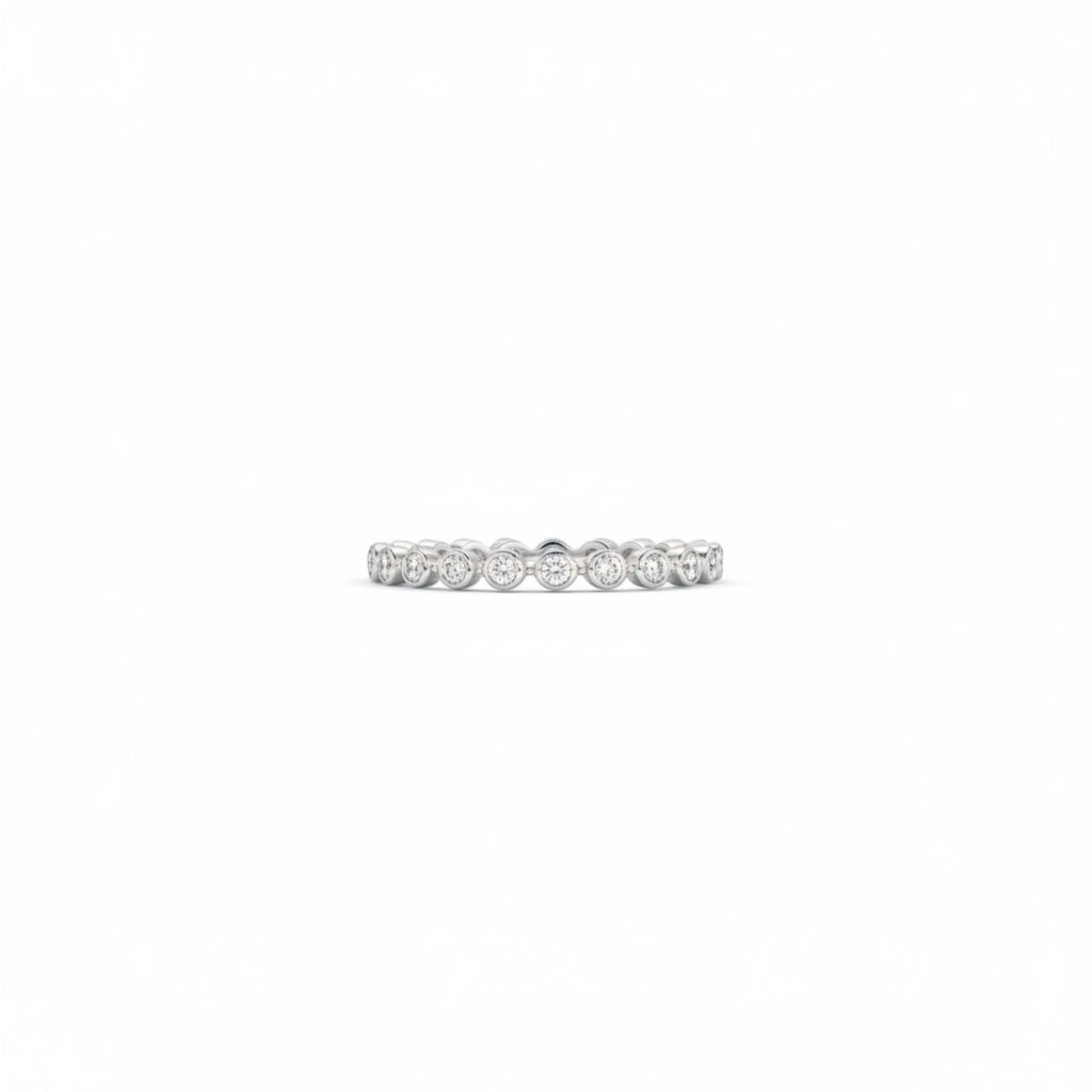 0.11ctw G/SI2#6.25 - Natural Diamond Ring 14KW 33263