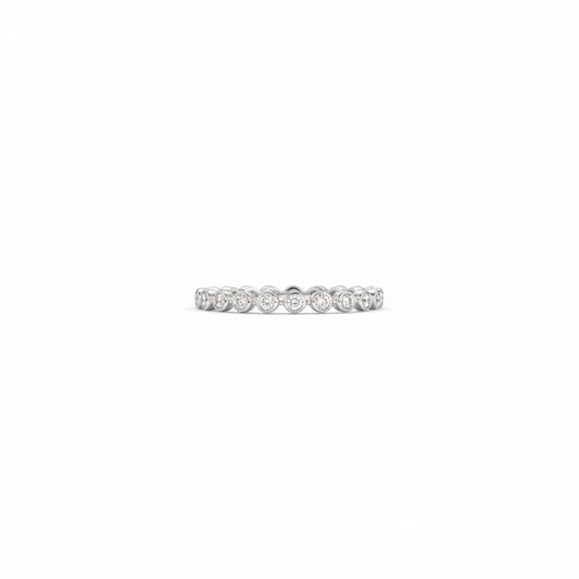 0.11ctw G/SI2#6.25 - Natural Diamond Ring 14KW 33263