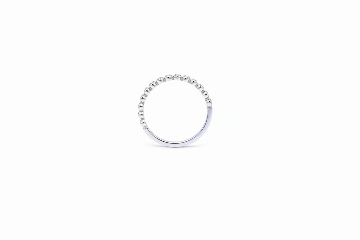 0.11ctw G/SI2#6.25 - Natural Diamond Ring 14KW 33263