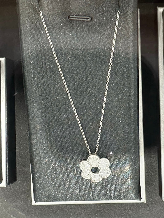 52453-Six circles- 0.55ctw-925S- Natural diamond