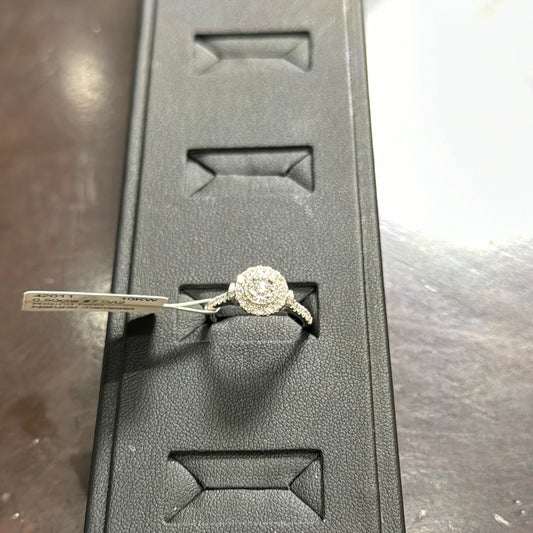 Round halo 0.50ctw G/SI2 10KW - Natural diamond 42011
