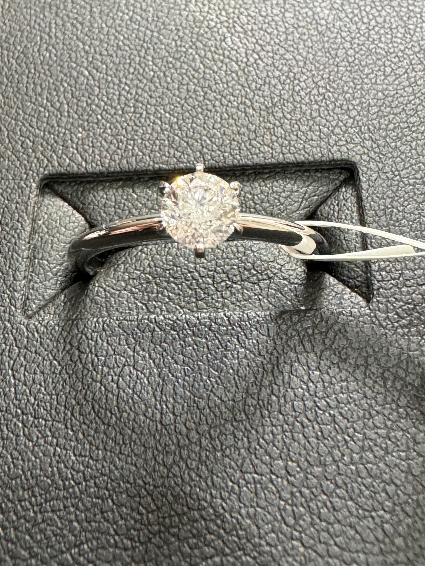 Tiffany style 0.50ct F/I1 #7 14KW - Natural Diamond 42096