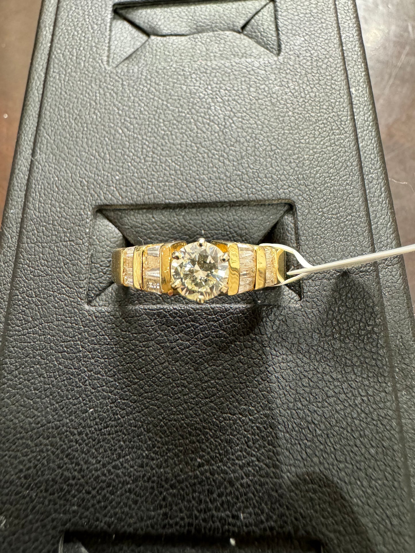 Elegance H/SI1 0.91ctw 0.55ct #6.5 14KY - Natural diamond 42024