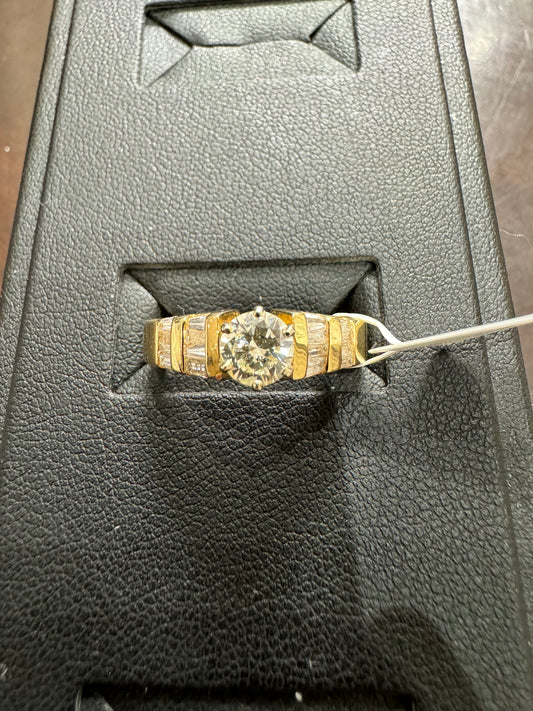Elegance H/SI1 0.91ctw 0.55ct #6.5 14KY - Natural diamond 42024