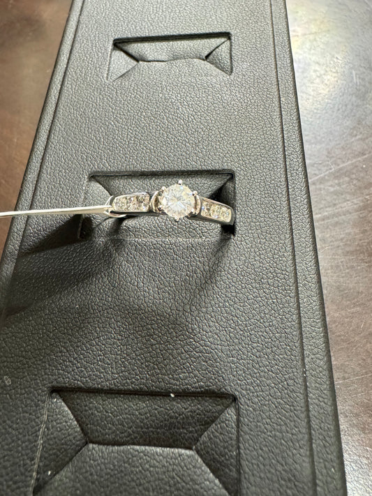 7 stone H/SI2 1.05ctw 0.37ct #7 14KW - Natural diamond 42026