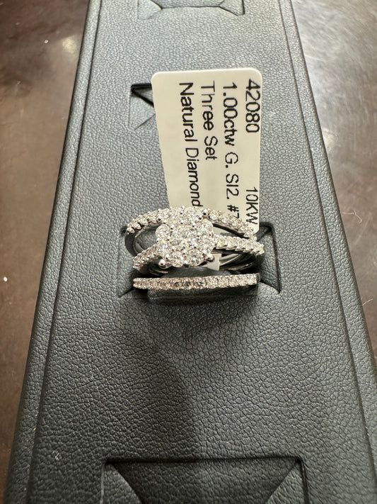 Three Set 1.00ctw G. SI2. #7 10KW - Natural Diamond 42080