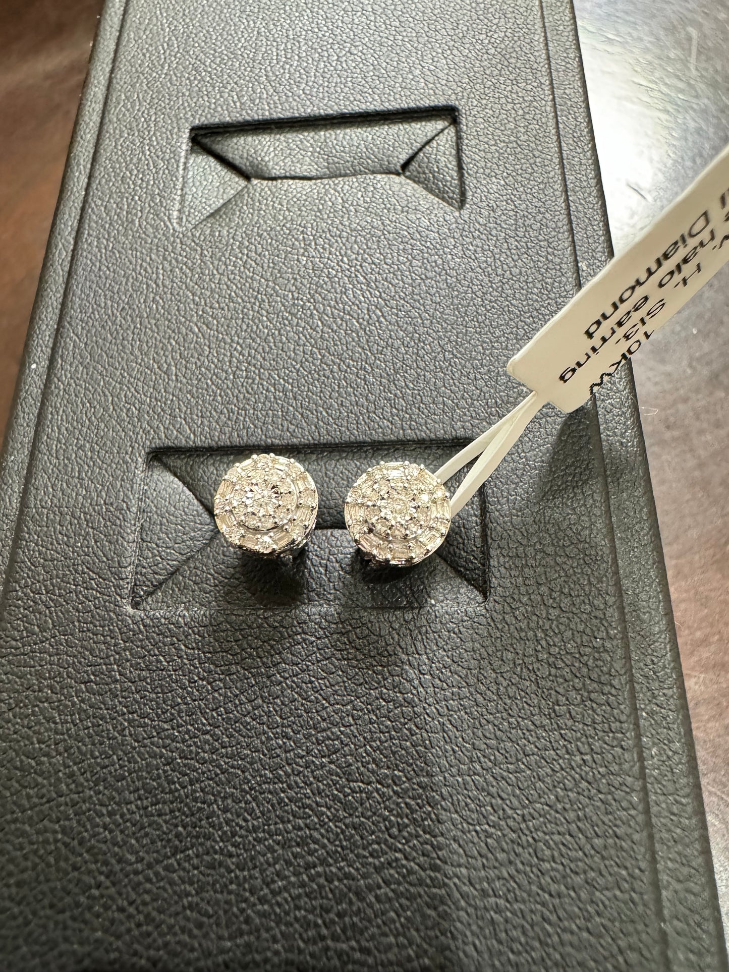 Double halo earring 0.50ctw. H. SI3. 10KW - Natural Diamond 42059