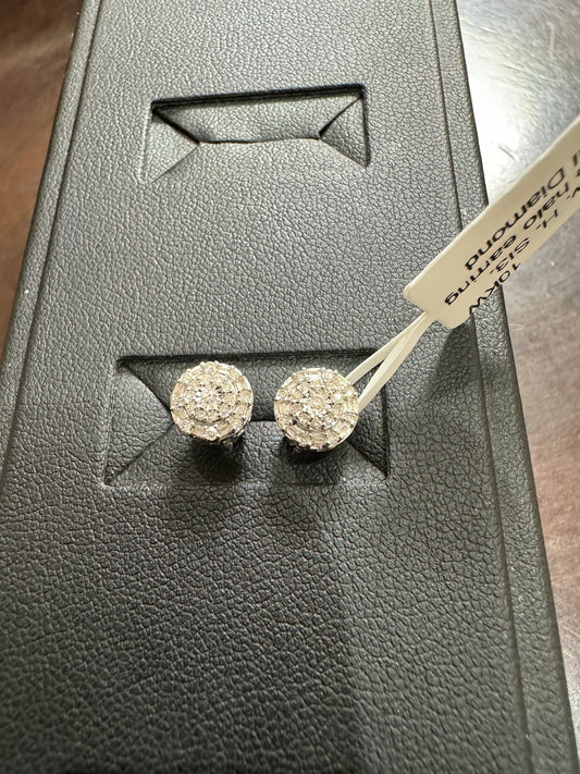 Double halo earring 0.50ctw. H. SI3. 10KW - Natural Diamond 42059