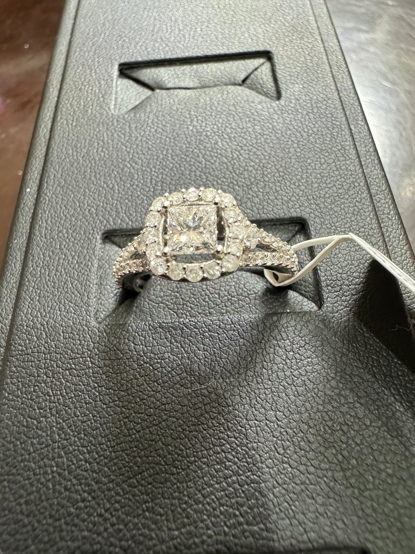 Princess F. SI2. #7 1.15ctw. 0.50ctr.  14KW - Natural Diamond 42081