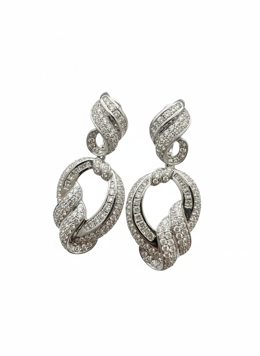 Vintage Evening 3.14ctw. F/H. VS1/VS2. 18KW - Natural Diamond 42089