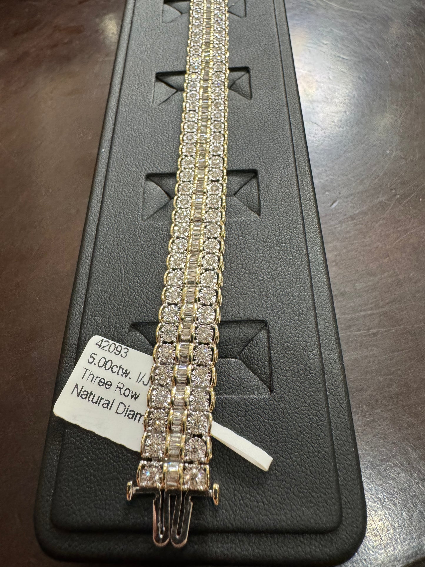 Three Row 5.00ctw. I/J. SI2/I1 14KY - Natural Diamond 42093
