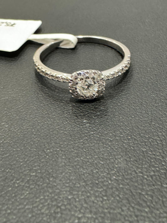 Cushion halo #7 - 0.50ctw 0.25ct G/SI1 - 14KW - Natural Diamond