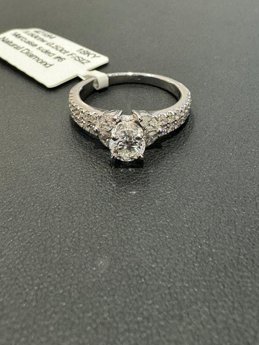 Marquise sided #6 - 1.50ctw 0.50ct F/SI2 - 18KY - Natural Diamond