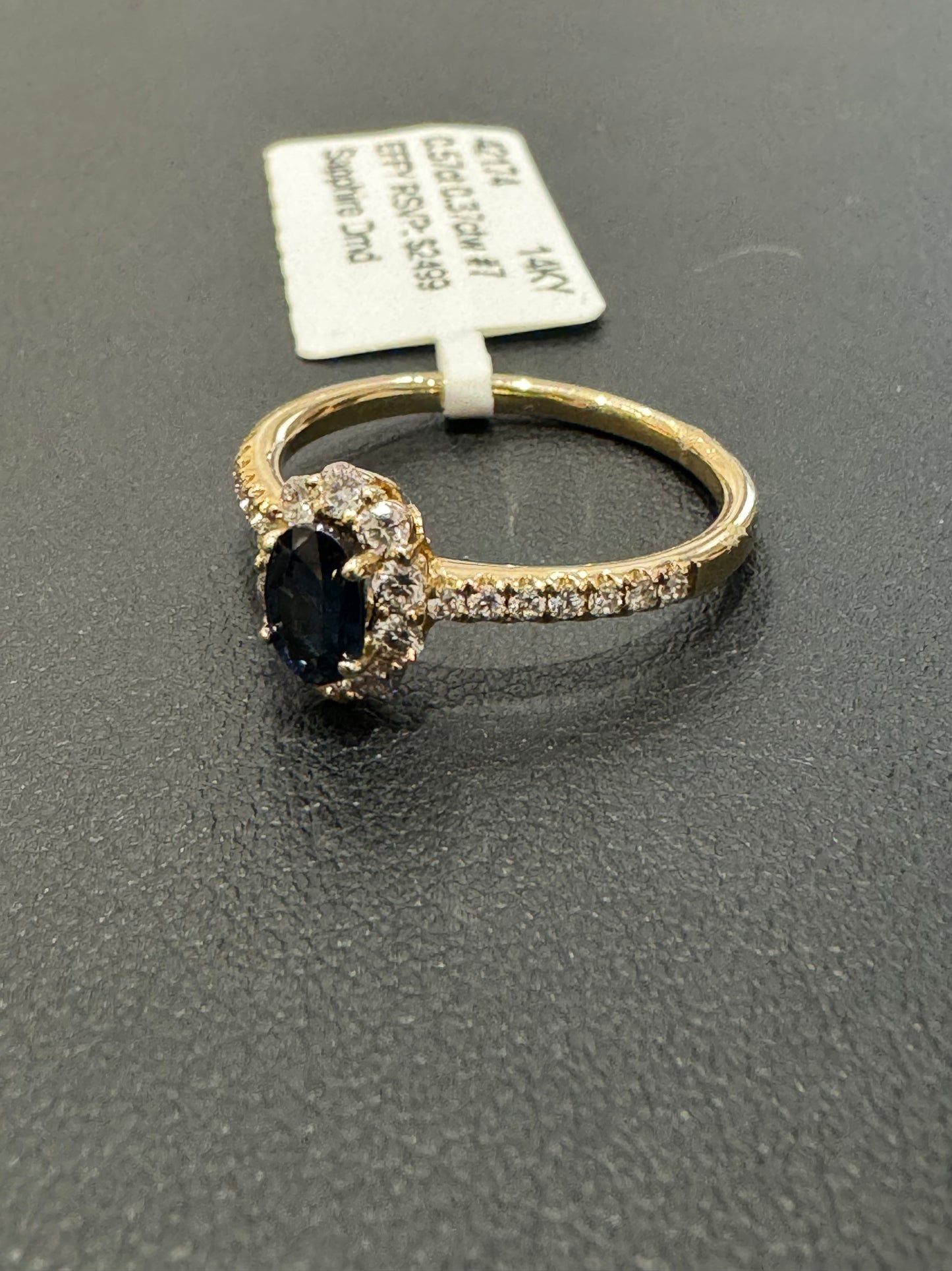 EFFY RSVP: $2499 - 0.57ct 0.37ctw #7 - 14KY - Sapphire Dmd