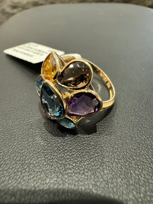 EFFY RSVP: $2874 - 6.33ctw multigem #7 - 14KY - Topaz Amethyst