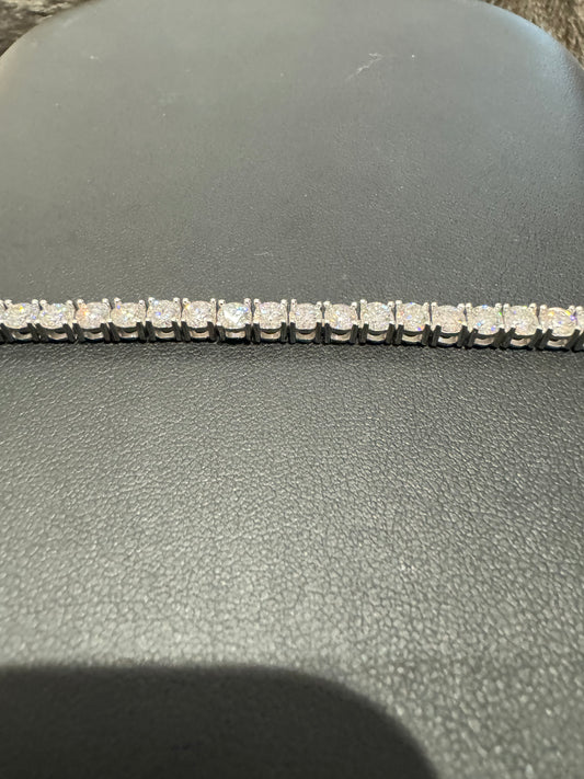 Tennis bracelet - 18ctw 7inch D/VS1 - 925S - Moissanite