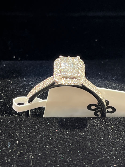 9 princess radiant - 14KW - 0.50ctw H/SI2 #6.75 - Natural diamond - 34197