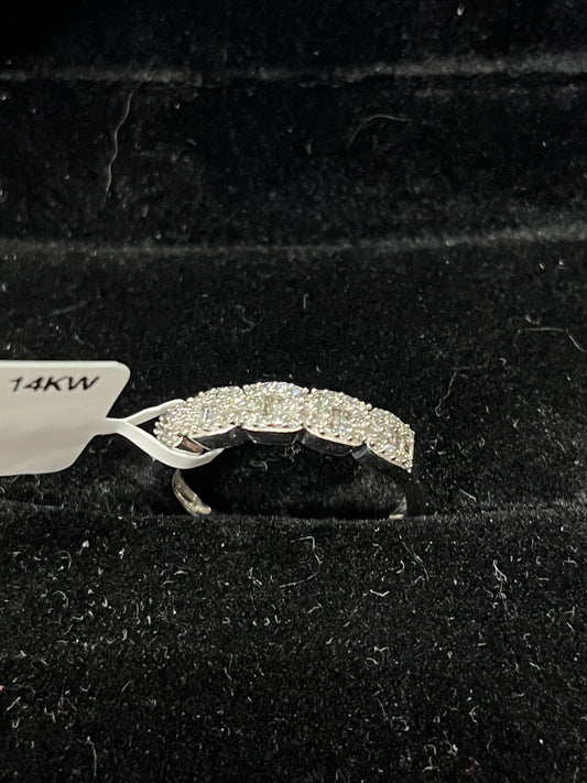 Chain band - 14KW - 0.25ctw #7 - Natural diamond - 34305