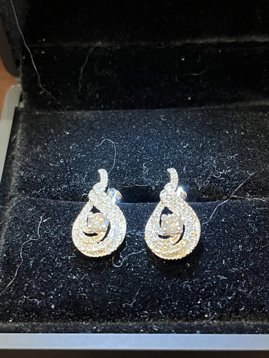 Infinity drop - 10KW - 0.75ctw H/SI2 - Natural diamond - 34364