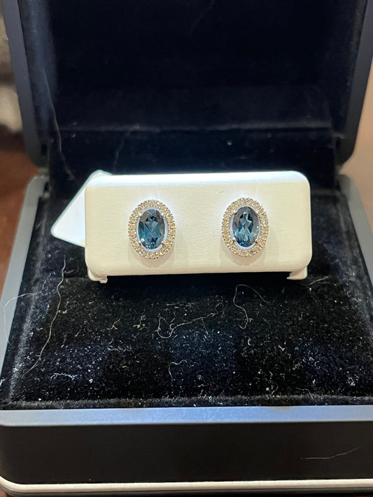 6x4 London Blue Topaz - 10KW - 0.15ctw - Natural diamond - 34349