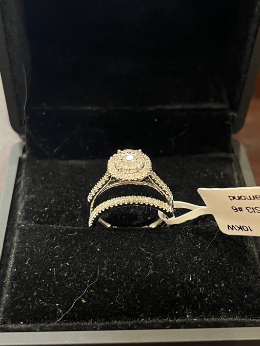 Bridal set - 10KW - 0.50ctw G/SI3 #6 - Natural diamond - 34388