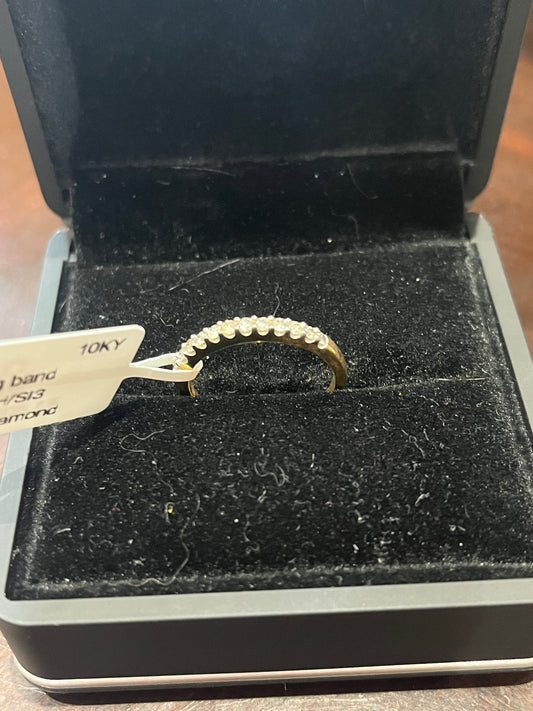 Wedding band - 10KY - 0.25ctw H/SI3 - Natural diamond - 34416