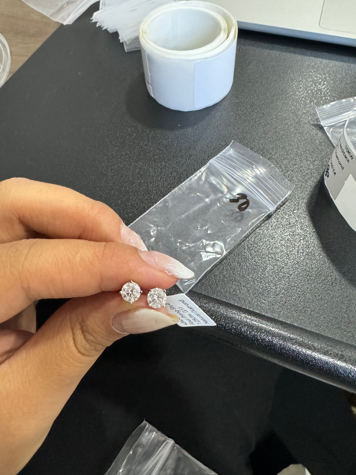 Four Prong Stud - 1.25ctw. G/I110KW - Natural Diamond - 43430