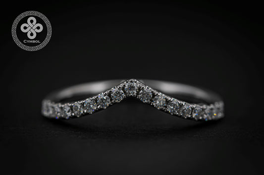 V-band - 14k white gold - 13051W