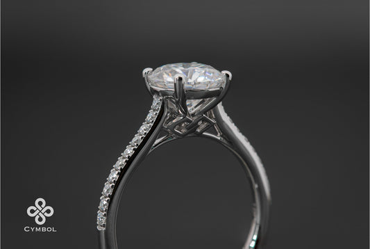1ct D/VVS1 31007832 - 14KW - Moissanite - 13088W1-5