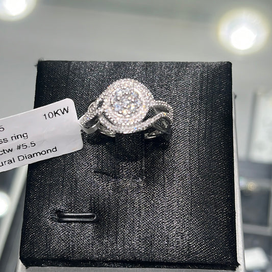 Bypass Ring - 10KW - 0.60ctw #5.5 - Natural Diamond - G/I1 - 32115