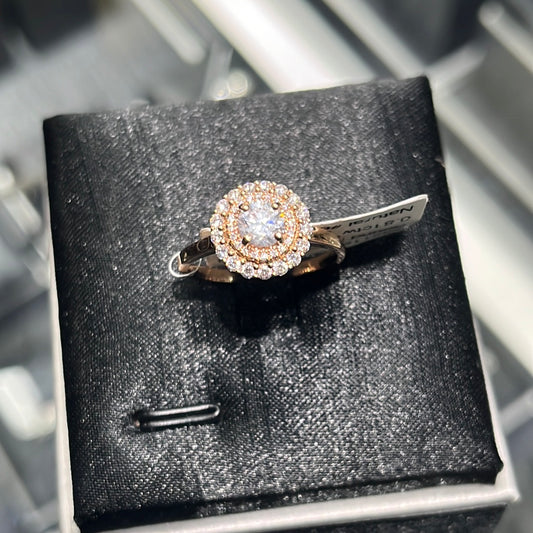 Round halo - 14KR - 0.81ctw 0.50ct - Natural #6.25 F/SI - 32118