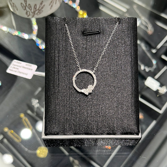 Diamond Necklace 0.26ctw. 925S - 212004