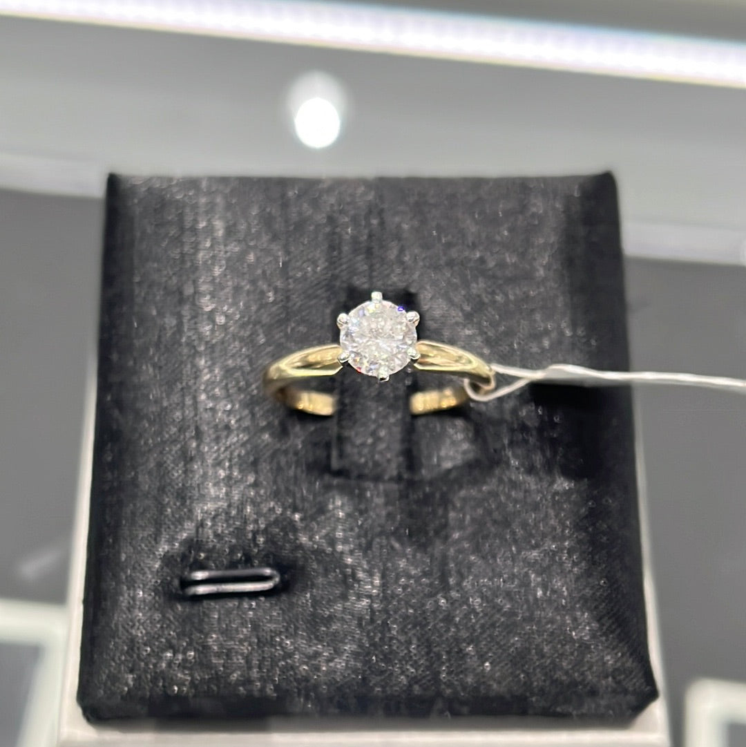 Solitaire brilliant - 14KY - 0.85ct #7 - Natural G/I #7 - 32037