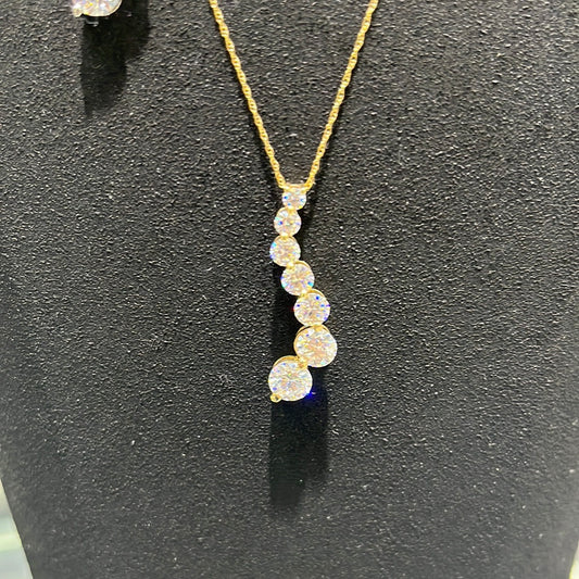 Journey necklace 1 - 14k yellow gold - 10001Y