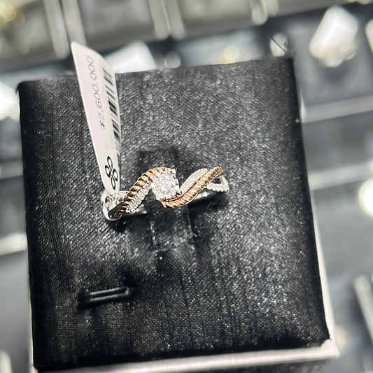 Bypass ring - 10KWR - 0.25ctw #7 - Natural Diamond - 32114