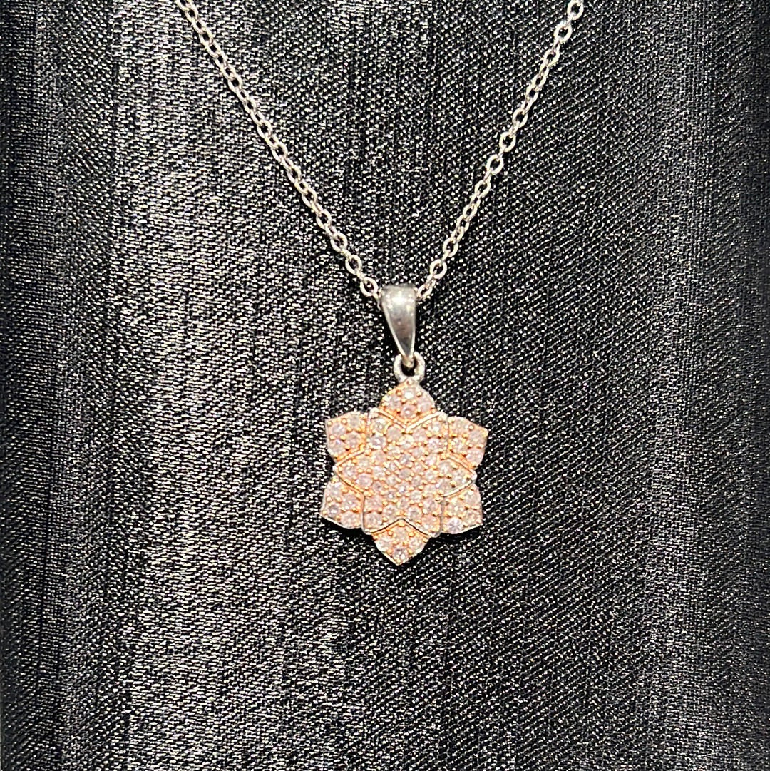 Floral Pendant 0.20ctw. 10KW - 54234