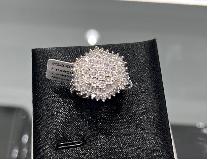Hexagon - 10KW - 1.49ctw #7 - Natural Diamond - 32005