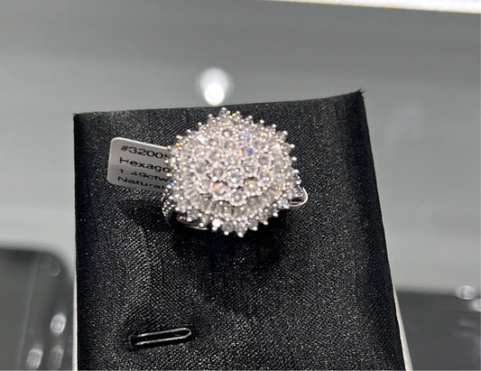 Hexagon - 10KW - 1.49ctw #7 - Natural Diamond - 32005