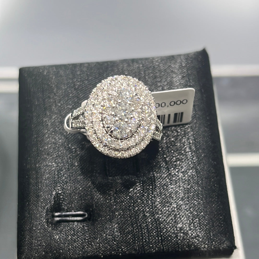 Oval Halo - 10KW - G/SI2 a1.53ctw #7 - Natural Diamond - 32021
