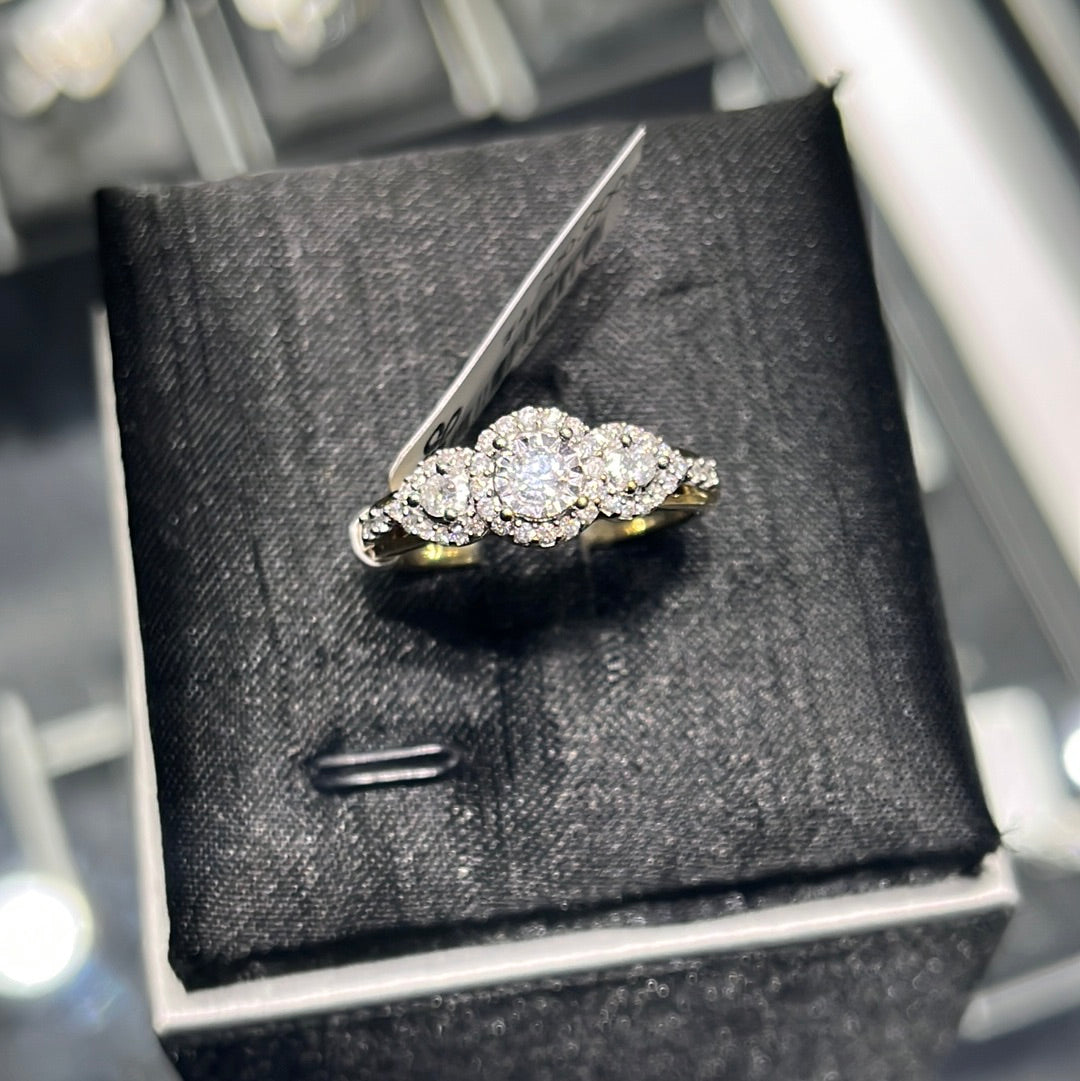 Past Present Future - 10KY - 0.40ctw #7 - Natural Diamond - 32111