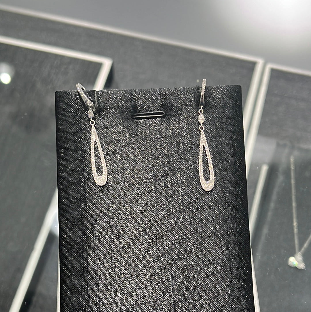 Drop earrings - 10KW - 0.33ctw - Natural Diamond - 32193