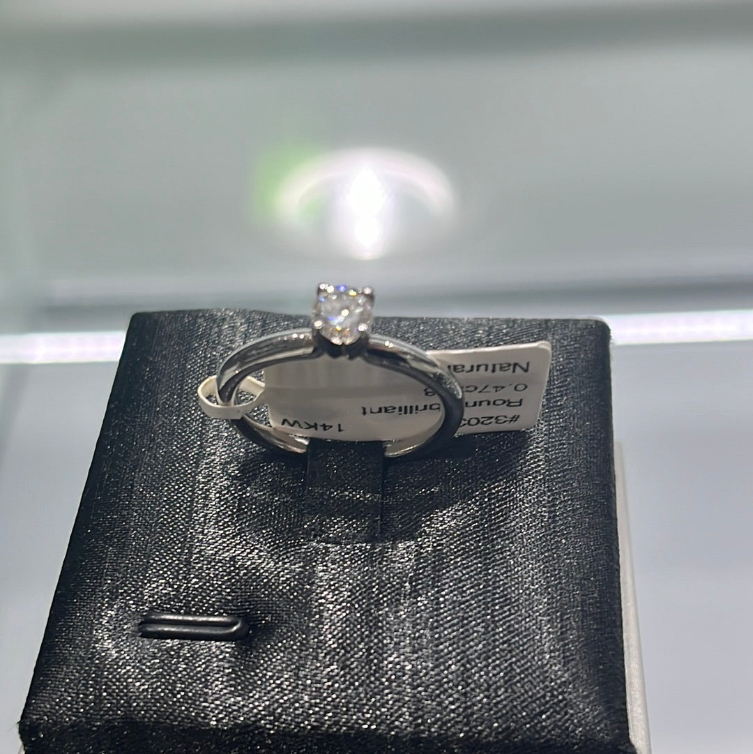 Round brilliant - 14KW - 0.47ct #8 - Natural E/I - #32033