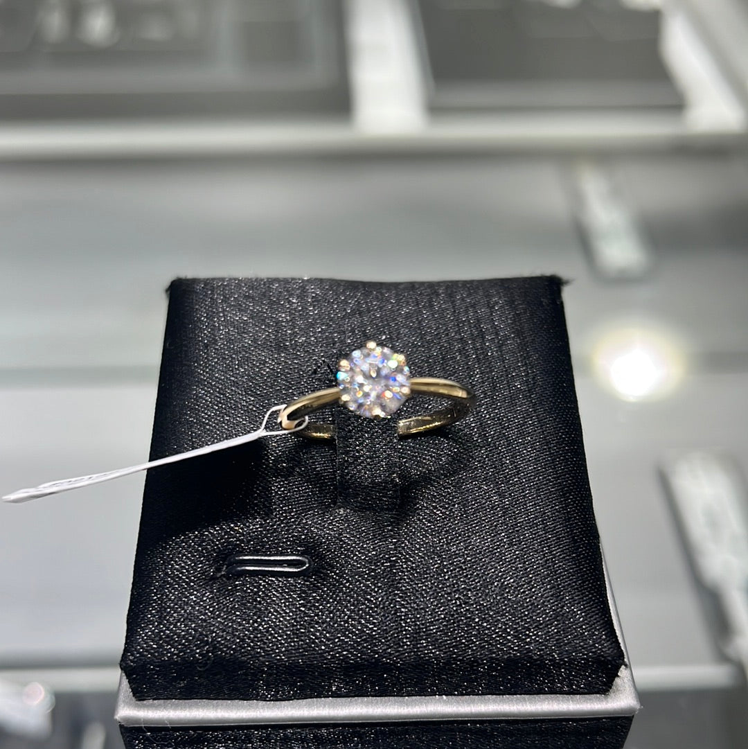 Solitaire - 14KY - 1ct E VVS1 - Moissanite #7 x - 32132