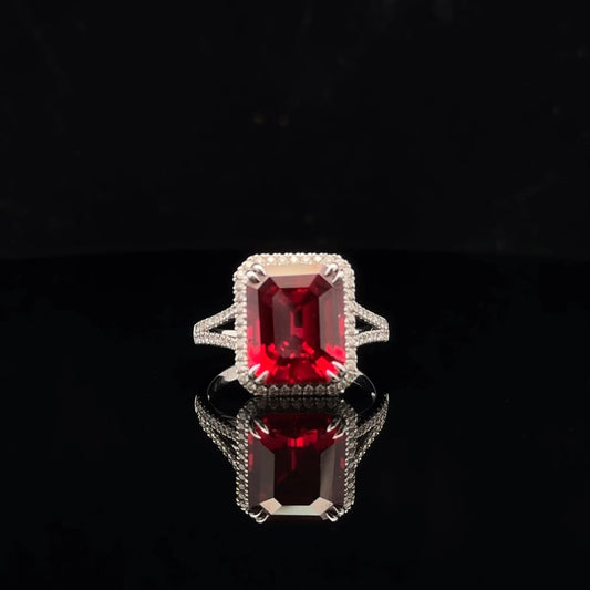 Radiant Ruby 8 - 14k white gold - 13001